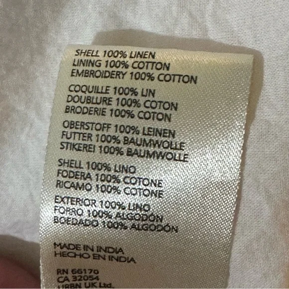 Anthropologie Linen square neckline midi dress size Medium - Picture 11 of 16